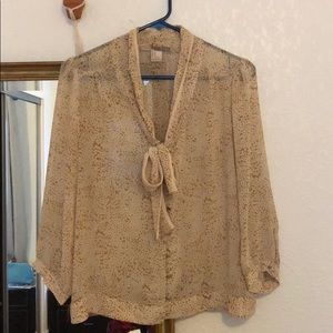 Tan lightweight blouse